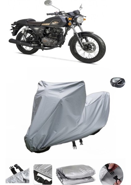 Rks Cafe 152 Su Geçirmez Motosiklet Brandası Arka Çanta Uyumlu