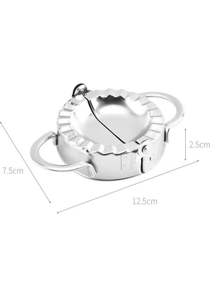 S 7.5cm Tarzı Yeni Kendin Yap Mantı Yapma Aracı Paslanmaz Çelik Jiaozi Pierogi Kalıbı Mantı Kalıbı Kelepçeleri Fırın Kalıpları Hamur Işleri Mutfak Aksesuarları (Yurt Dışından)