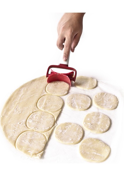 Kırmızı Beyaz Stil Dumpling Makinesi Kalıp Plastik Hamur Preslenmiş Kek Wonton Fırın Hamur Aracı Yuvarlak Kesici Hamur Kalıbı Yuvarlak Kendin Yap Mantı Kalıbı (Yurt Dışından) modelleri