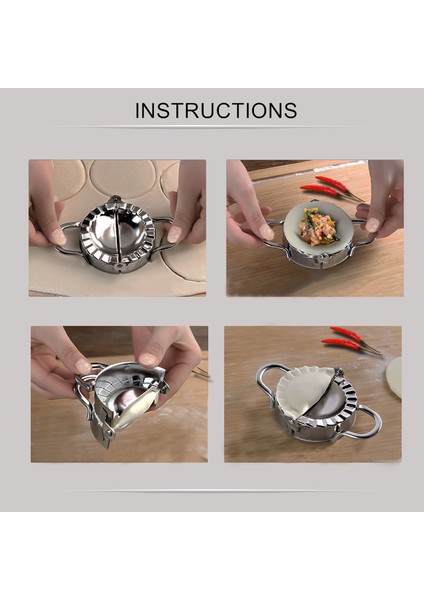 9.5cm Tarzı Kolay Yapımı Mantı Kalıbı Mantı Hamuru Kesici Makine Pişirme Hamuru Aracı Mutfak Araçları Mantı Jiaozi Yapıcı Cihaz (Yurt Dışından) indirimleri