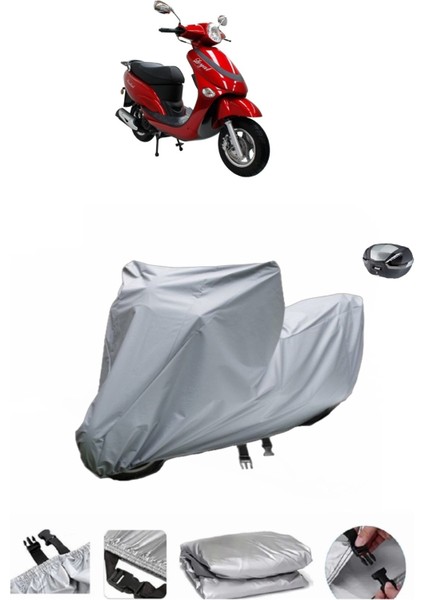 Mondial 100 Loyal Su Geçirmez Motosiklet Brandası Arka Çanta Uyumlu