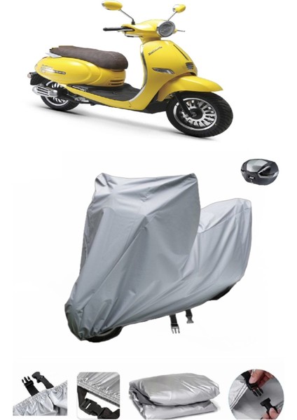 Kuba Brilliant 125 Pro Su Geçirmez Motosiklet Brandası Arka Çanta Uyumlu