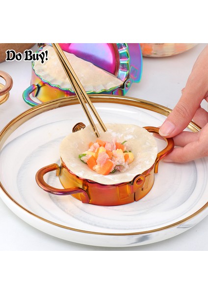 Gümüş Küçük Stil Dumpling Kalıbı Pratik Dumpling Yaprak Yapma Makinesi Pişirme Hamur Mutfak Araçları Ev Yapımı Dumpling Maker (Yurt Dışından)