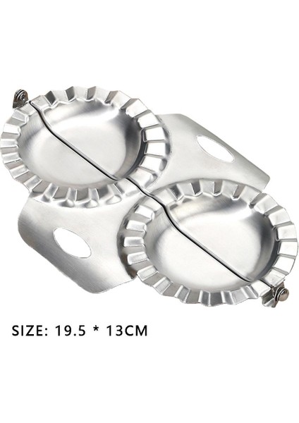 1 Adet Çift Kafa Tarzı Paslanmaz Çelik Mantı Aracı Basın Mantı Kalıbı Çift Başlı Dıy Mantı Sarımsak Yapımı Hamur Kesici Mutfak Aletleri (Yurt Dışından)