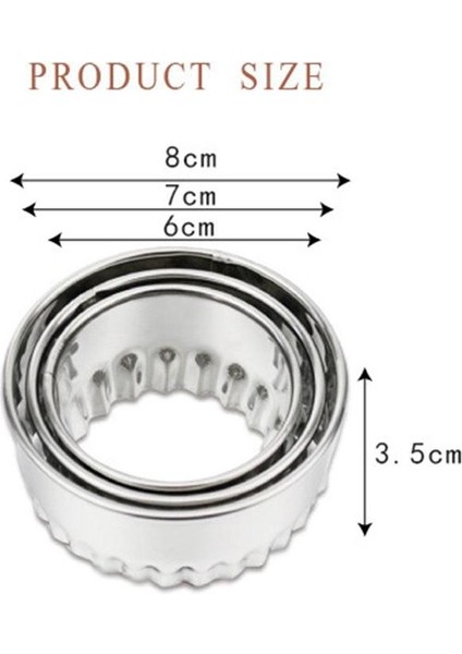 B Tarzı 3 Adet Yuvarlak Çiçek Şekilli Hamur Kesme Aracı Mutfak Aletleri Çelik Mantı Kesici Taşınabilir Mantı Kalıpları (Yurt Dışından) indirimleri