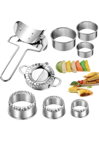 No.4 Tarzı Yuvarlak Çiçek Şekilli Paslanmaz Çelik Mantı Yapıcı Hamur Kesme Aracı Ravioli Kalıbı Mantı Hamuru Kesici Mutfak Aksesuarları (Yurt Dışından) fiyatları