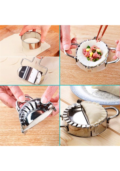 No.4 Tarzı Yuvarlak Çiçek Şekilli Paslanmaz Çelik Mantı Yapıcı Hamur Kesme Aracı Ravioli Kalıbı Mantı Hamuru Kesici Mutfak Aksesuarları (Yurt Dışından) fırsatları