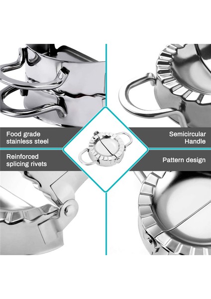 No.4 Tarzı Yuvarlak Çiçek Şekilli Paslanmaz Çelik Mantı Yapıcı Hamur Kesme Aracı Ravioli Kalıbı Mantı Hamuru Kesici Mutfak Aksesuarları (Yurt Dışından) indirimleri