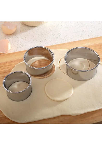 Pembe Tarzı Paslanmaz Çelik Yuvarlak Mantı Kalıpları Kesici Maker Kurabiye Kek Hamur Sarma Hamur Kesme Aksesuarları Mutfak Gereci (Yurt Dışından) fiyatları