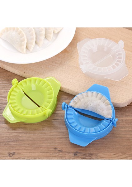 Mavi Stil Mutfak Kendin Yap Düğme Kalıpları Plastik Hamur Baskı Düğme Turta Ravioli Kalıp Pişirme Hamur Çin Yemek Jiaozi Yapıcı Hamur Araçları (Yurt Dışından) indirimleri