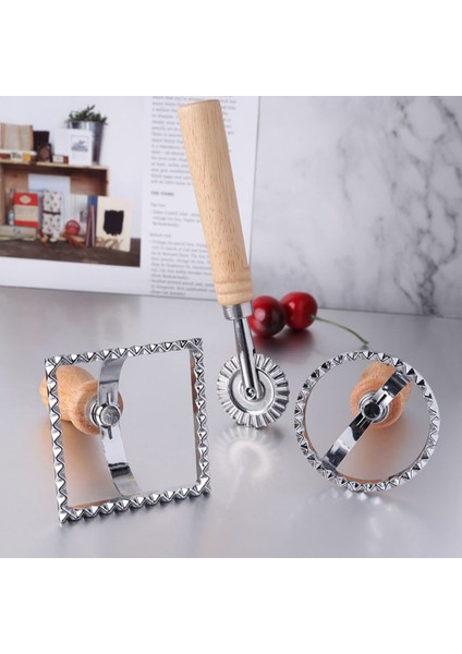 C Stili Çerez Kesici Ravioli Makarna Pres Kalıp Paslanmaz Çelik Mantı Kabartma Kalıbı Hamur Kesici Çerez Kalıbı Pizza Kesme Tekerleği Aracı (Yurt Dışından) fırsatları