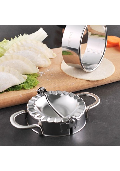 2 Büyük Paket Stili Paslanmaz Çelik Mantı Kalıbı Ev Mantı Hamuru Kesici Yapma Makinesi Jiaozi Maker Kalıp Mutfak Araçları Hamur Kesici Yeni (Yurt Dışından)
