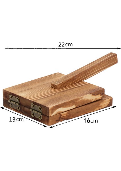 Kömürleşmiş Kare Tarzı Ahşap Hamur Açacağı Hamur Sıkma Aracı Mantı Derisi Sıkma Aracı Mantı Yapma Kalıbı Mutfak Aleti Fırıncılık Hamur Aracı (Yurt Dışından)