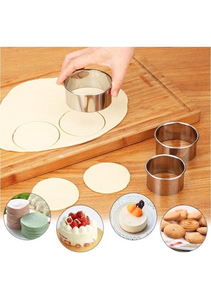 1 Adet Renk Rastgele Stil Paslanmaz Çelik Yuvarlak Mantı Hamur Kalıpları Seti Kesici Yapıcı Araçlar Yuvarlak Kurabiye Hamur Kesme Aracı (Yurt Dışından) fırsatları