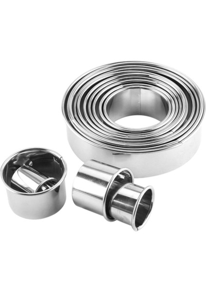 Paslanmaz Çelik Yuvarlak Mantı Yapma Kalıpları Seti Kesici Araçlar Yuvarlak Pasta Kurabiye Hamur Kesme Araçları (Yurt Dışından) modelleri