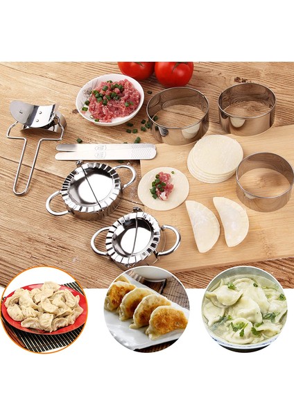 3 Parçalı Yuvarlak Kesim Stili 304 Paslanmaz Çelik Mantı Kalıbı Seti Hamur Kesici Mantı Yapıcı Pie Ravioli Mutfak Hamur Araçları Ev Mutfak Aksesuarları (Yurt Dışından)