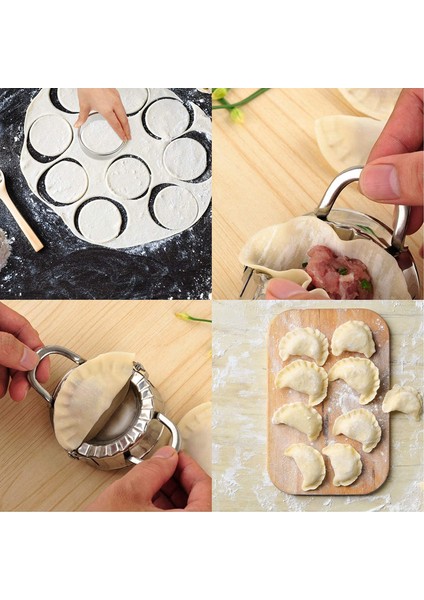 3 Parçalı Yuvarlak Kesim Stili 304 Paslanmaz Çelik Mantı Kalıbı Seti Hamur Kesici Mantı Yapıcı Pie Ravioli Mutfak Hamur Araçları Ev Mutfak Aksesuarları (Yurt Dışından)