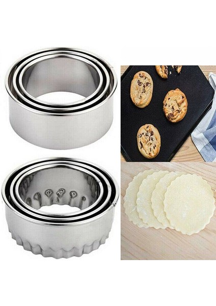 3 Adet Yuvarlak Stil Çerez Kesiciler Bisküvi Kalıpları Paslanmaz Çelik Mantı Kesiciler Pasta Hamuru Kesiciler Pasta Çerez Damgaları Scone Kesiciler Kalıplar (Yurt Dışından) fiyatları