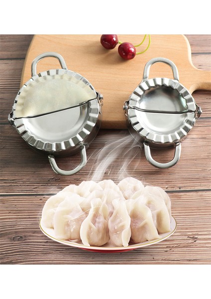 L Boyut Stili Dumpling Tools Jiaozi Yapma Kalıbı Çevre Dostu Hamur Kesici Paslanmaz Çelik Mutfak Araçları Dough Cutter Için Mutfak Yapım Araçları (Yurt Dışından) fiyatları