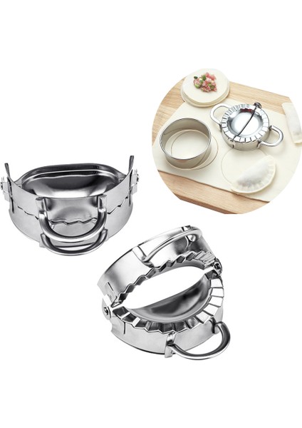 L Boyut Stili Dumpling Tools Jiaozi Yapma Kalıbı Çevre Dostu Hamur Kesici Paslanmaz Çelik Mutfak Araçları Dough Cutter Için Mutfak Yapım Araçları (Yurt Dışından) modelleri