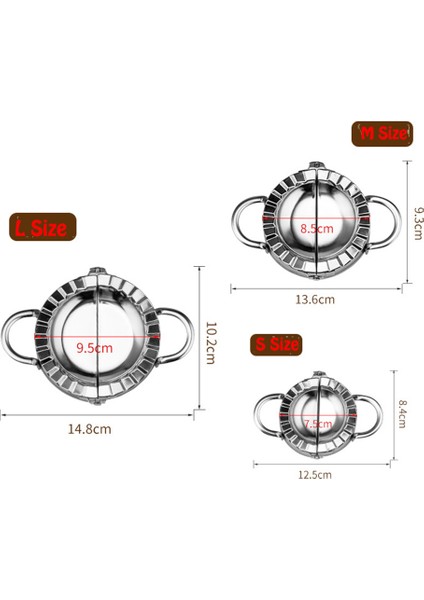 L Boyut Stili Dumpling Tools Jiaozi Yapma Kalıbı Çevre Dostu Hamur Kesici Paslanmaz Çelik Mutfak Araçları Dough Cutter Için Mutfak Yapım Araçları (Yurt Dışından) fırsatları
