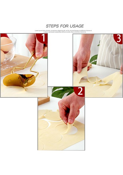 Altın Tarzı Paslanmaz Çelik Mantı Sarı Mutfak Aletleri Dıy Mantı Yapma Cihazı Hamur Dairesi Rulosu Mantı Yapıcı (Yurt Dışından) indirimleri