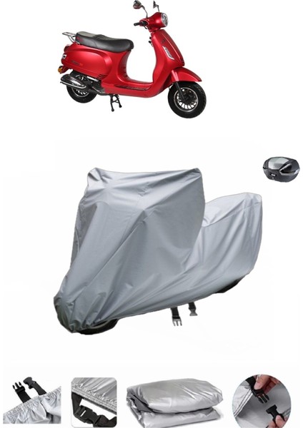 Rmg Moto Gusto Diva 50 Su Geçirmez Motosiklet Brandası Arka Çanta Uyumlu