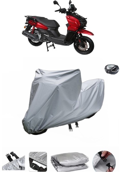 Rmg Moto Gusto Panzer 125 Su Geçirmez Motosiklet Brandası Arka Çanta Uyumlu