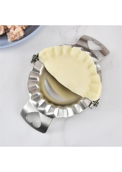 7.5 Kesici Stili Dumpling Artifact El Kitabı Paslanmaz Çelik Mantı Kalıbı Mutfak Küçük Araçları Mantı Hamuru Kesici Yapma Makinesi Jiaozi Aracı (Yurt Dışından) modelleri