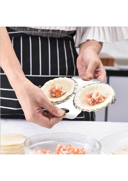 1 x Börek Kesici Stili Pratik Mantı Yapıcı Paslanmaz Çelik Mantı Kalıbı El Yapımı Ravioli Gyoza Kalıbı Dayanıklı Pres Pierogi Hamur Kesici Mutfak Aracı (Yurt Dışından) modelleri