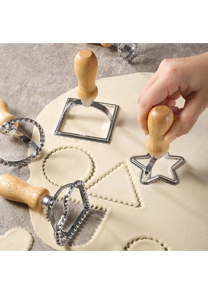 No.7 Tarzı Çerez Kesici Ravioli Makarna Araçları Ravioli Kesici Hamur Pres Kalıp Mantı Dantel Kabartma Kare Yuvarlak Pizza Kesme Tekerleği Aracı (Yurt Dışından) fırsatları