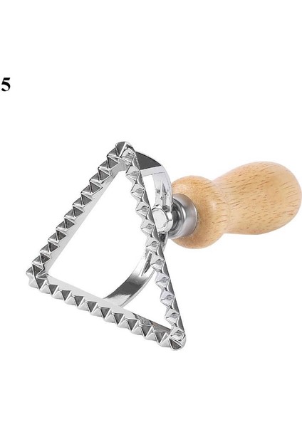 No.5 Tarzı Çerez Kesici Ravioli Makarna Araçları Ravioli Kesici Hamur Pres Kalıp Mantı Dantel Kabartma Kare Yuvarlak Pizza Kesme Tekerleği Aracı (Yurt Dışından)