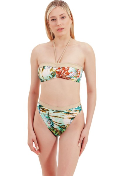 Desenli Bikini Takım