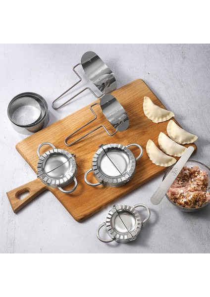 Orta 8,5 cm Stili Yeni Kendin Yap Paslanmaz Çelik Mantı Yapım Seti Mantı Kalıbı Pres ve Kesici Kolay Pişirme Kalıbı Hamur Presleyici Kesici Araçlar Seti (Yurt Dışından) fiyatları