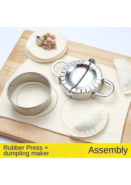 Orta 8,5 cm Stili Yeni Kendin Yap Paslanmaz Çelik Mantı Yapım Seti Mantı Kalıbı Pres ve Kesici Kolay Pişirme Kalıbı Hamur Presleyici Kesici Araçlar Seti (Yurt Dışından) indirimleri