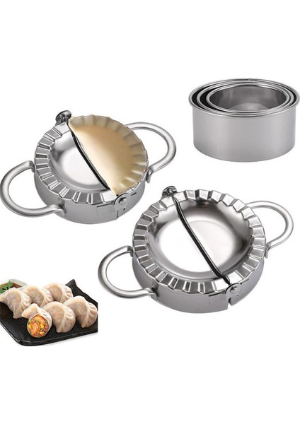 1 Adet 9.5cm Kalıp Stili 1 Adet Paslanmaz Çelik Mutfak Mantı Yapıcı Wraper Kalıp Pasta Ravioli Mantı Yuvarlak Kalıp Yapıcı ve Kesici Pişirme Araçları Kalıp (Yurt Dışından) fiyatları