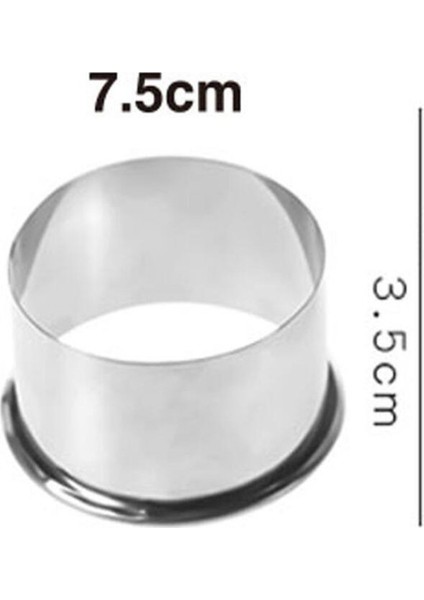 7.5cm Tarzı Paslanmaz Çelik Yuvarlak Mantı Kalıpları Seti Kesici Maker Kurabiye Hamur Kesme Aracı Mutfak Aletleri (Yurt Dışından)