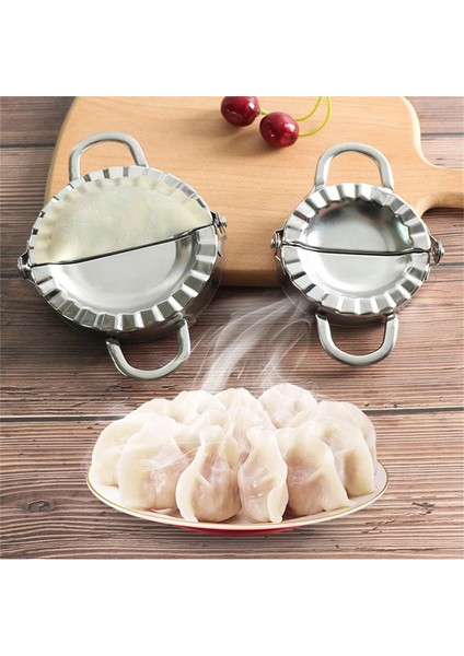 Küçük Stil Ev Yapımı Paslanmaz Çelik Mantı Kalıbı Sarıcı Kesici Makine Pişirme Hamur Araçları Mutfak Aletleri Jiaozi Yapıcı Cihazı (Yurt Dışından) modelleri