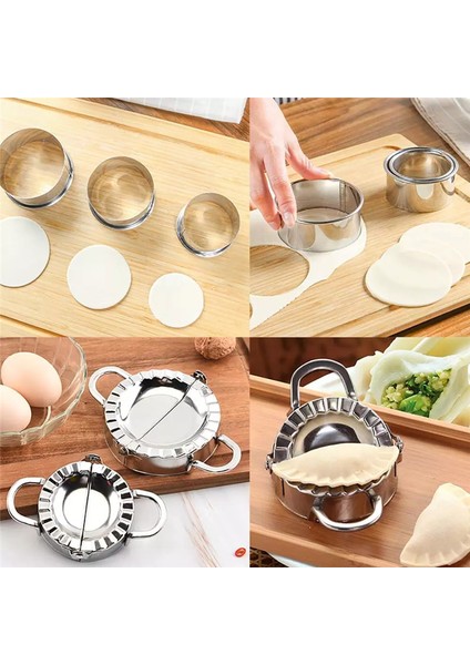 Küçük Stil Ev Yapımı Paslanmaz Çelik Mantı Kalıbı Sarıcı Kesici Makine Pişirme Hamur Araçları Mutfak Aletleri Jiaozi Yapıcı Cihazı (Yurt Dışından) indirimleri