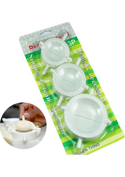 Beyaz-3 Adet Tarzı Yeni Mutfak Araçları Taşınabilir Mantı Yapma Cihazı Dumpling Maker Cihazı Kolay Mantı Kalıbı Mutfak Aletleri (Yurt Dışından)