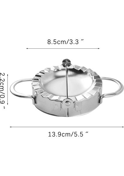 1 x Orta Kalıp Stili Dumpling Kalıbı Paslanmaz Çelik Dumpling Sarma Kesici Gyoza Kalıbı Kullanışlı Mutfak Dumpling Yapıcı Cihazı Pişirme Hamur Araçları (Yurt Dışından)