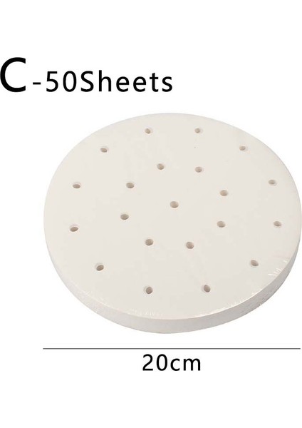 20CM 50PCS Tarzı Yuvarlak Hamur Mat Buhar Kağıdı Buharlı Mat Yağ Geçirmez Pedler Buharlı Sepet Mat Fırın Pişirme Aracı (Yurt Dışından)