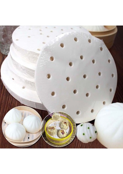 20CM 50PCS Tarzı Yuvarlak Hamur Mat Buhar Kağıdı Buharlı Mat Yağ Geçirmez Pedler Buharlı Sepet Mat Fırın Pişirme Aracı (Yurt Dışından) modelleri