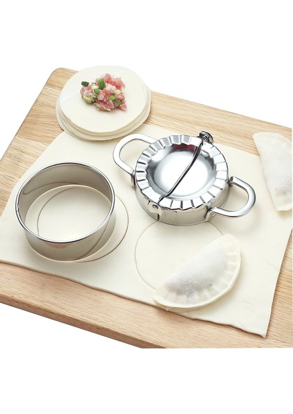 7.5 Yuvarlak Stil Yeni Kendin Yap Mantı Yapıcı Aracı Paslanmaz Çelik Jiaozi Pierogi Kalıbı Mantı Kalıbı Klips Fırın Kalıpları Hamur Işleri Mutfak Aksesuarları (Yurt Dışından) fiyatları