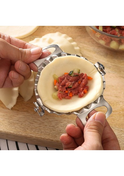 Büyük Stil Paslanmaz Çelik Mantı Kalıpları Jiaozi Yapıcı Klips Hamur Sıkıştırma Mantı Pie Ravioli Kalıbı Mutfak Fırın Aksesuarları (Yurt Dışından) modelleri