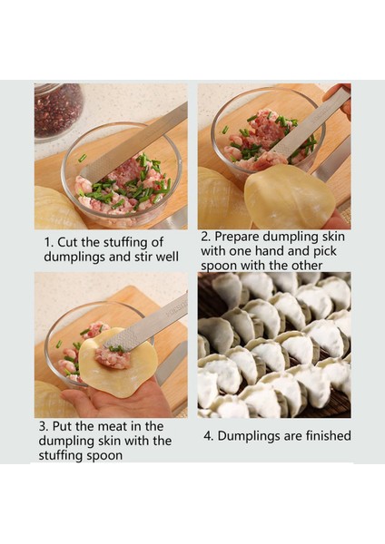 Gümüş Tarzı 304 Paslanmaz Çelik Kaşık Dolgu Kepçe Mantı Araçları Mutfak Aksesuarları Dolgu Kaşığı Düz Mantı Aracı (Yurt Dışından) modelleri