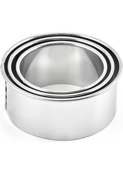 3pc Yuvarlak Stil Paslanmaz Çelik Kesici Mantı Kalıbı Mutfak Yapıcı Mantı Cilt Cihazı Hamur Presi Pancake Araçları Kaplamalar Kalıplar (Yurt Dışından)