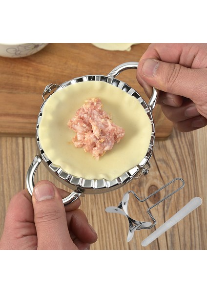 Büyük Cilt Kesici Tarzı Paslanmaz Çelik Mantı Hamuru Kesici Kolay Dıy Mantı Kalıbı Yapma Makinesi Pişirme Hamur Aracı Mutfak Araçları Jiaozi Yapıcı (Yurt Dışından)