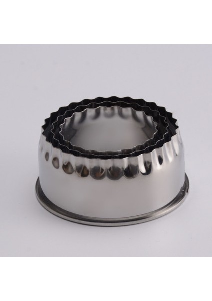 Çiçek Stili 3 Parça Yuvarlak Çiçek Şekilli Hamur Kesme Aracı Mutfak Aletleri Paslanmaz Çelik Mantı Kesici Taşınabilir Mantı Hamuru Kalıpları (Yurt Dışından)