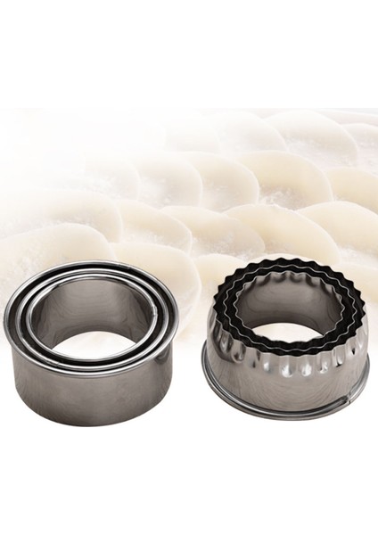 Çiçek Stili 3 Parça Yuvarlak Çiçek Şekilli Hamur Kesme Aracı Mutfak Aletleri Paslanmaz Çelik Mantı Kesici Taşınabilir Mantı Hamuru Kalıpları (Yurt Dışından) indirimleri